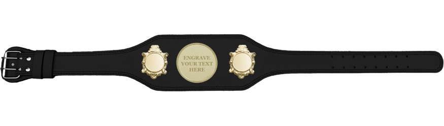 ENGRAVED TITLE BELT - BUD003/G/ENGRAVEG - AVAILABLE IN 4 COLOURS